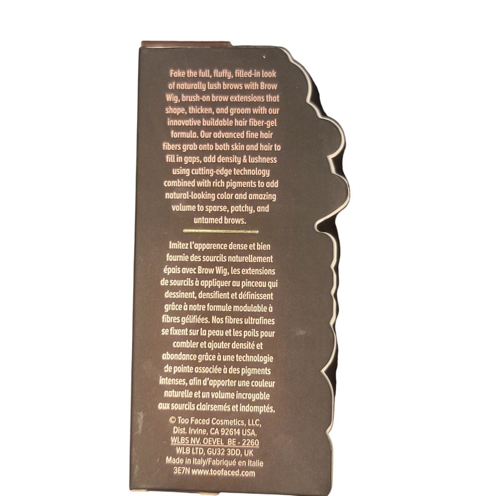Too Faced Brow Wig Fluffy Brow Gel Espresso 5.5mL New Fiber Volumizing Makeup - Picture 5 of 8